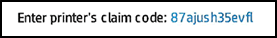 Imagem: Exemplo do código de solicitação da impressora na página de informações.