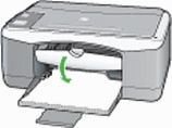 Illustration of opening the cartridge access door