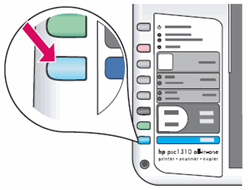 Resume button on hp printer