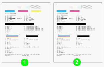Illustration of missing colors on report