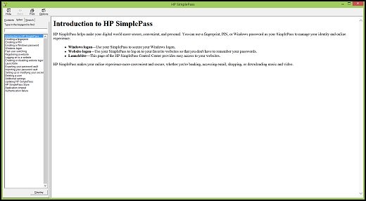 Notebooks HP - Uso de HP SimplePass con un lector de ...
