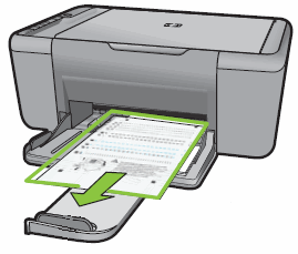 Illustration of the product printing an alignment page