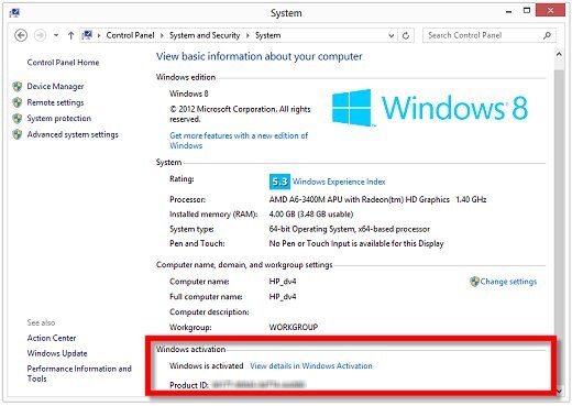 HP 电脑 - Windows 8 产品激活 | HP支持