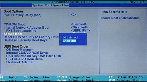 Secure Boot: Enabled