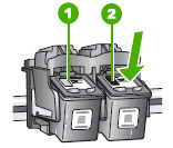 Illustration of the cartridges in their slots