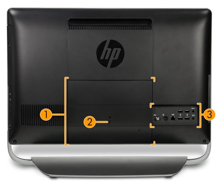 hp 23 envy pc desktop touchsmart slot ports cover support model specifications mounting area over system 1060