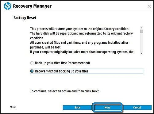 HP 电脑 - 执行 HP 系统恢复 (Windows 10) | HP
