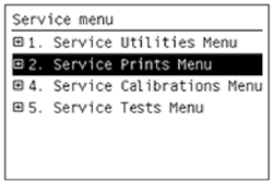 Image: Service menu