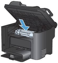 Illustration: Reinstall the print cartridge.