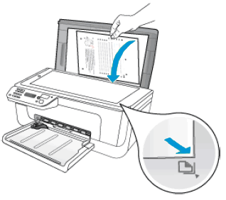 Image: Opening the scanner lid and placing the page on the scanner glass