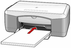 Illustration : Insertion du papier dans le bac à papier