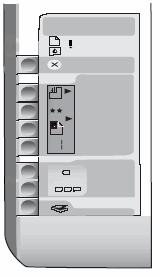 Imagen del panel de control del producto con todas las luces apagadas