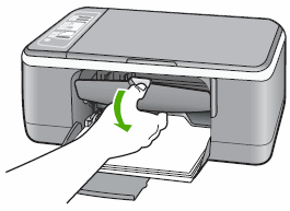 Illustration of opening the cartridge access door