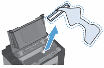 Illustration: Remove the packing material from inside the product.