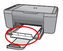 Illustration du retrait de la feuille de papier volante