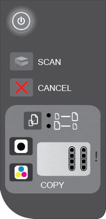 Image: Control panel out of paper