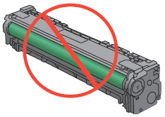 Illustration: Do not touch the roller.