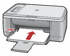 Illustration: Insert the paper into the paper tray