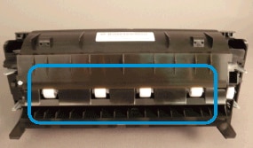 Example of the paper rollers on the outside of the duplexer