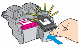 Graphic: Snap the cartridge into place