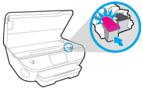 Image: Example of inserting an ink cartridge.