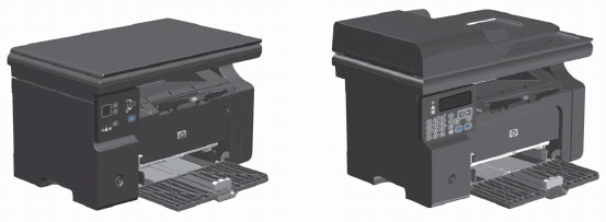 Illustration: HP LaserJet Pro M1130, M1210, and HotSpot M1218nfs printers