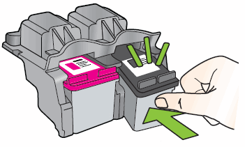 Image: snapping the cartridge into place