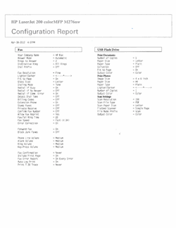 Image: Configuration report page two