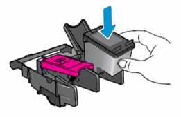 Image: Inserting the ink cartridge.