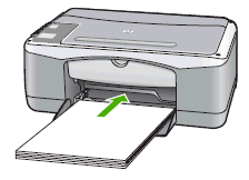 Illustration of insertng the paper into the product