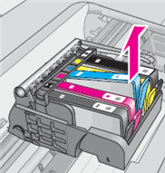Illustration of removing the cartridge from its slot