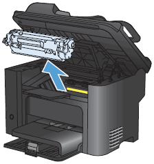 Illustration: Open the print cartridge door, and then remove
the print cartridge.