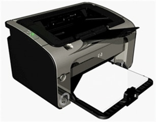 Imagen de la impresora HP LaserJet P1005.