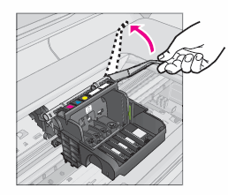 Illustration of lifting the latch handle