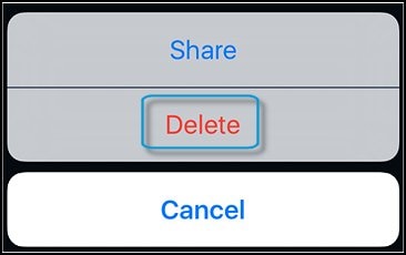 iOS Delete button