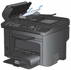 Illustration: Remove jammed paper from document feeder.