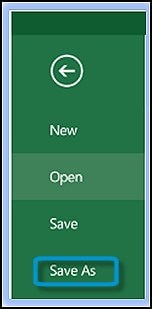 Microsoft Office Save As menu