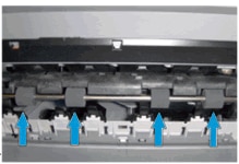 Example of the printer paper feed rollers