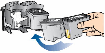 Ilustração: Inserir o cartucho no compartimento