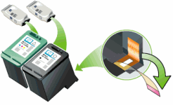Image:  Removing the cartridge from the package