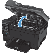 Image: Open the print cartridge door.