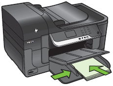 Illustration of loading the paper in the input tray