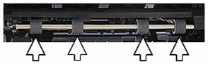 Illustration of the rollers inside the rear access door