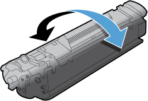 La freccia indica la leggera oscillazione della cartuccia del toner