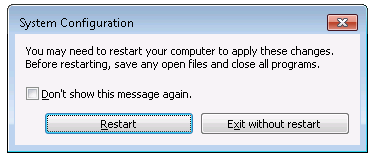 Restart the computer