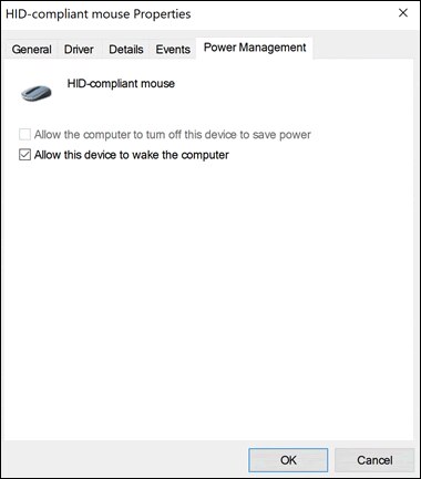 Power management tab for a mouse
