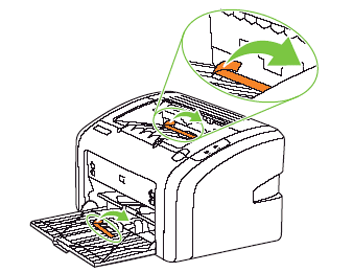 Abbildung: Entfernen des Verpackungsklebebands