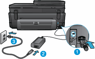 Image: Connect the power cord to the product