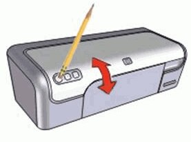 Aparece el mensaje "Atasco de papel" para las impresoras HP Deskjet D2430,  D2445, D2460, y D2468 | Soporte al cliente de HP®