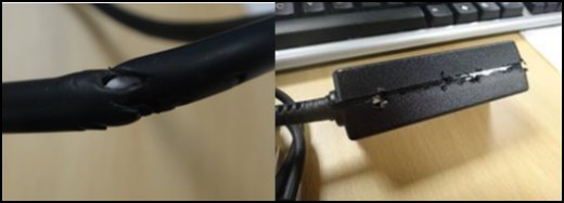 Damaged AC adapter